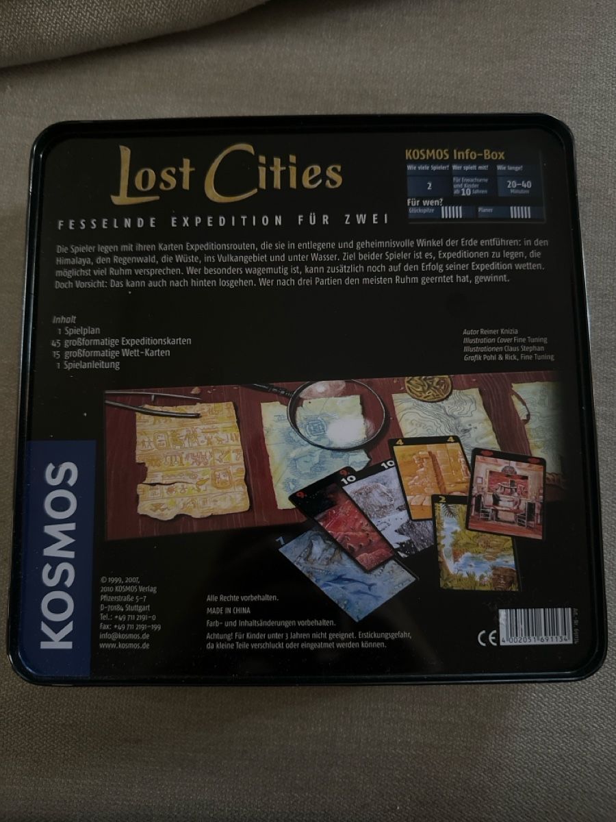 Kosmos Spiele: Lost Cities Brettspiel - Metallbox Edition – Gebraucht aus Volketswil von Shane.02 2