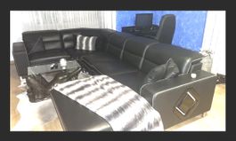 Made in Italy” “Natuzzi schwartzes Echsofa