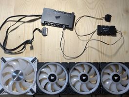 Lot Corsair Fan RGB + Commander + RGB HUB