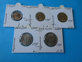 Myanmar 1999, Konvolut alte Münzen