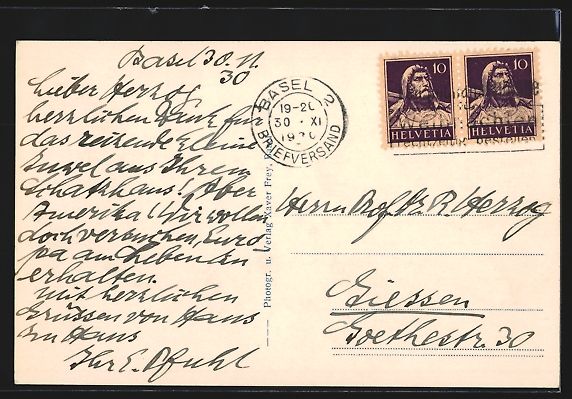 Cartes postales: Basel, St. Johanntor mit Auto, Kutsche u – D'occasion à Berlin par bartko-reher 1