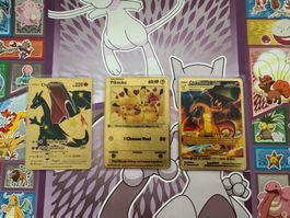 3 mal Pokémon Karten aus Metall