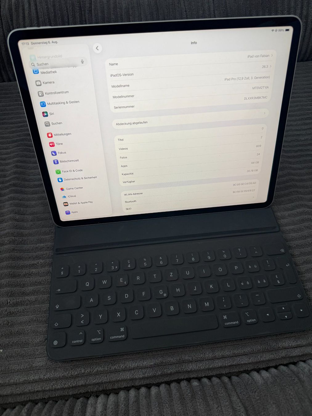 Apple Tablet PC: Apple iPad Pro 12.9 64 GB + Magic Keyboard – Usato da Kaiseraugst venduto da TiVeS 5