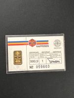 Goldbarren 1g Reiffeisen Bank
