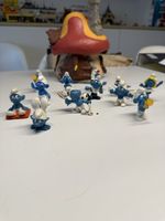Schlümpfe Haus mit 12Figuren - Top Zustand! 🍄🏡💙 (50)