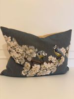 Gobelin Kissen mit Blaumeisen Motiv 35x47cm - Lu-Tex Design