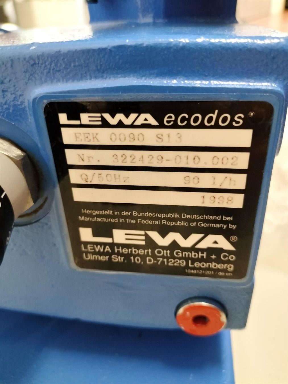 Accessori da laboratorio: Lewa Ecodos EEK 0090 S13 Diaphragm Metering Pump – Usato da Niederdorf venduto da LeptonAG_Labor 2