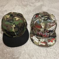 2 Caps Compton Graffiti & Camouflage Snapback Streetwear
