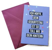 Geburtstagskarte toller Hintern, mit Umschlag  (neu, OVP)