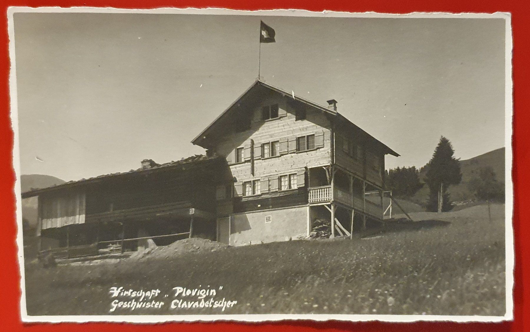 Ansichtskarten: Küblis 1924 - Wirtschaft Plevigin – Gebraucht aus Kreuzlingen von Rschweiz1