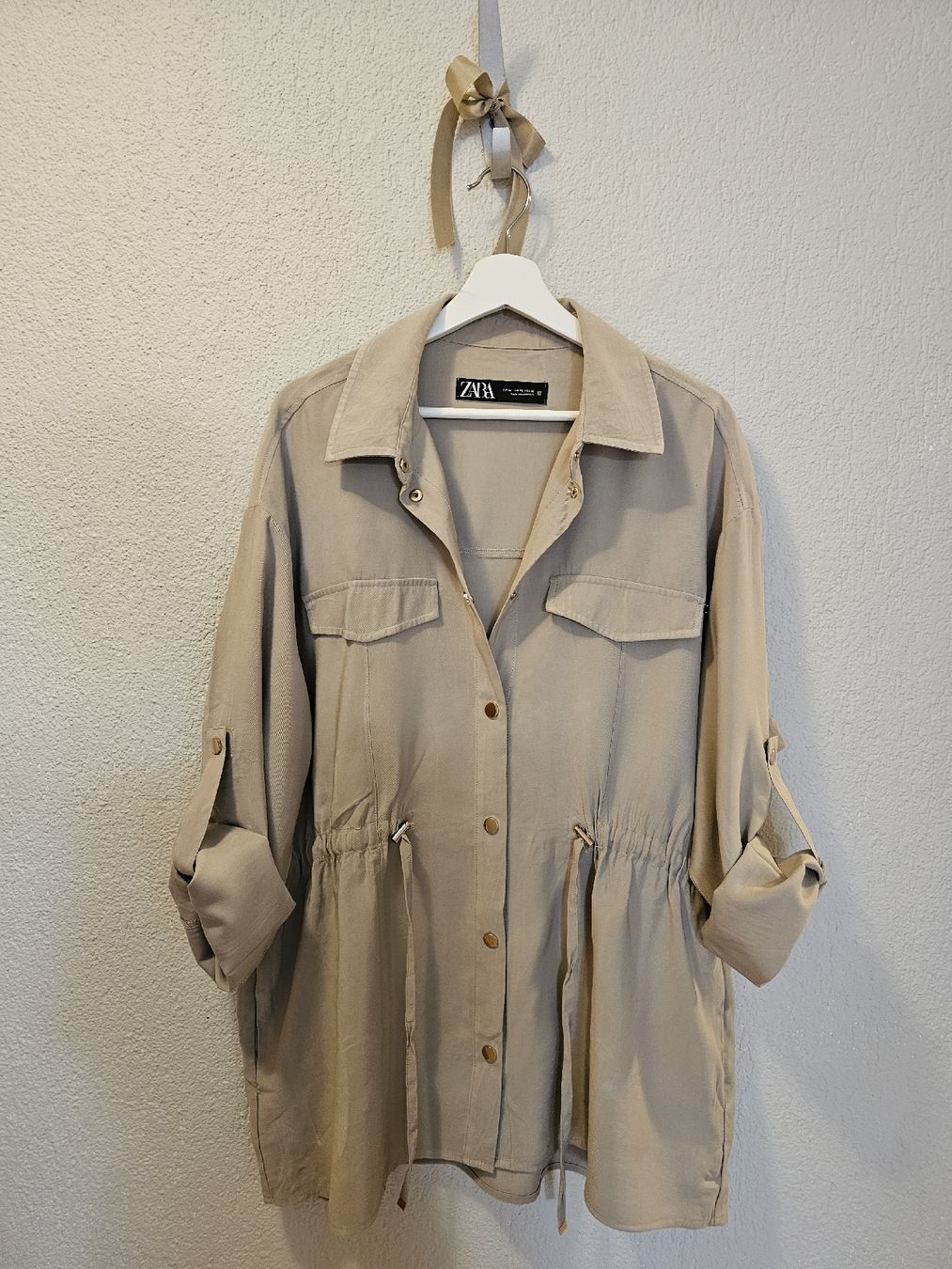 Zara Giacche: ZARA Hemdbluse-Jacke Beige Gr. XL – Usato da Bern venduto da Oscarella 5
