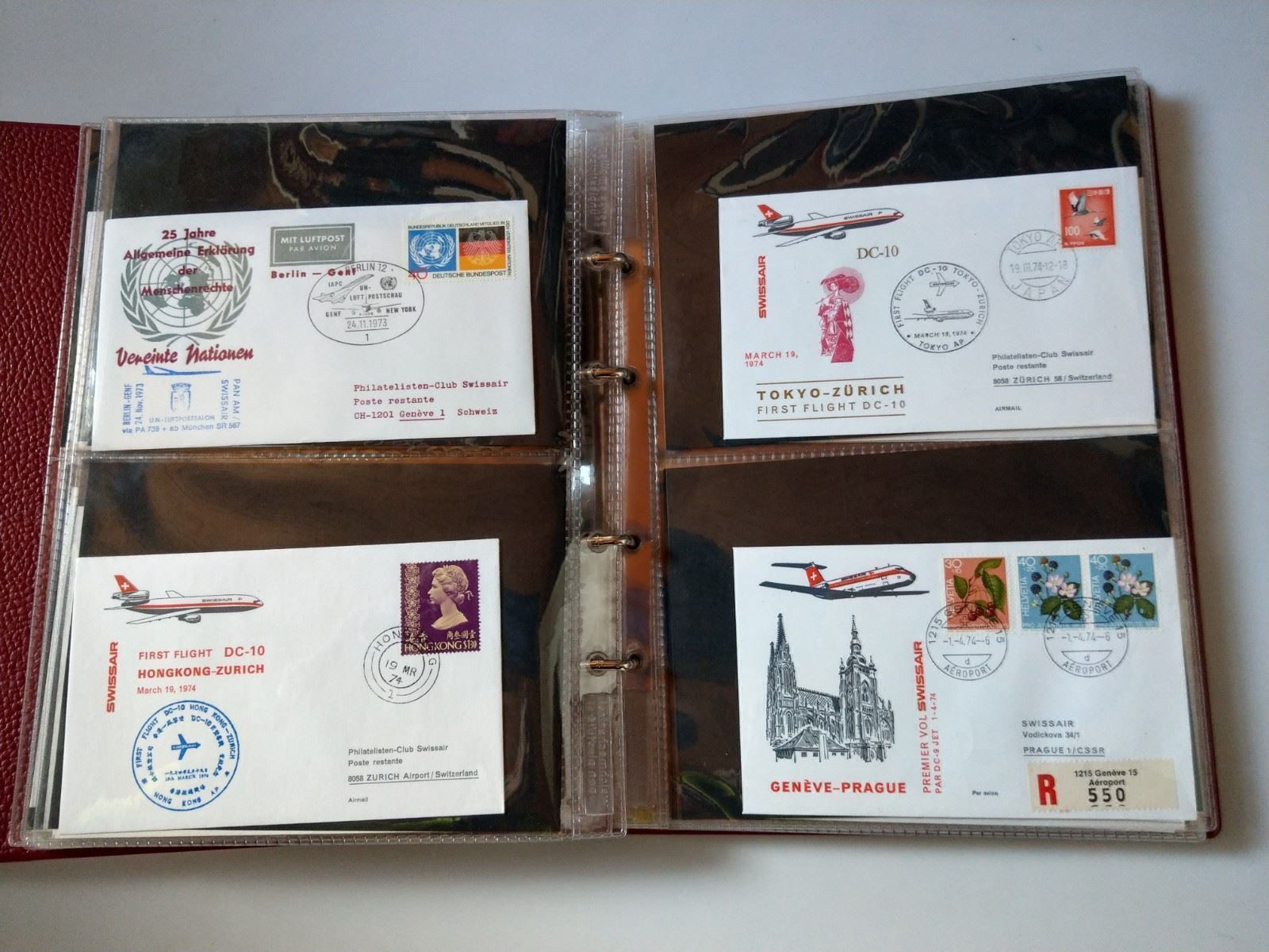 Tutti i francobolli: Sammlung 64 Erstflüge von 1972-1974 – Usato da Ettingen venduto da Kartenplanet 8