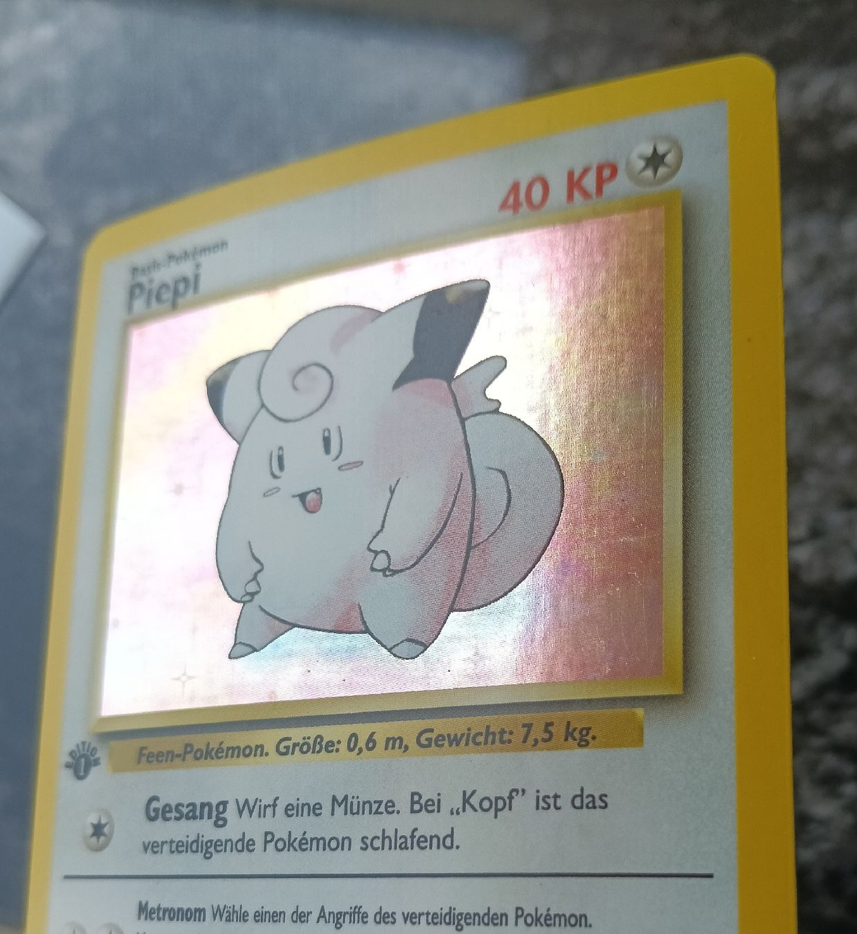 Pokémon Carte collezionabili: Pokemon Base Set 1 Edition Piepi Holo  – Usato da LEUZIGEN venduto da mic_sdh5 1