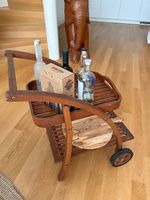Servierwagen / Barwagen aus Massivholz  Vintage Teak