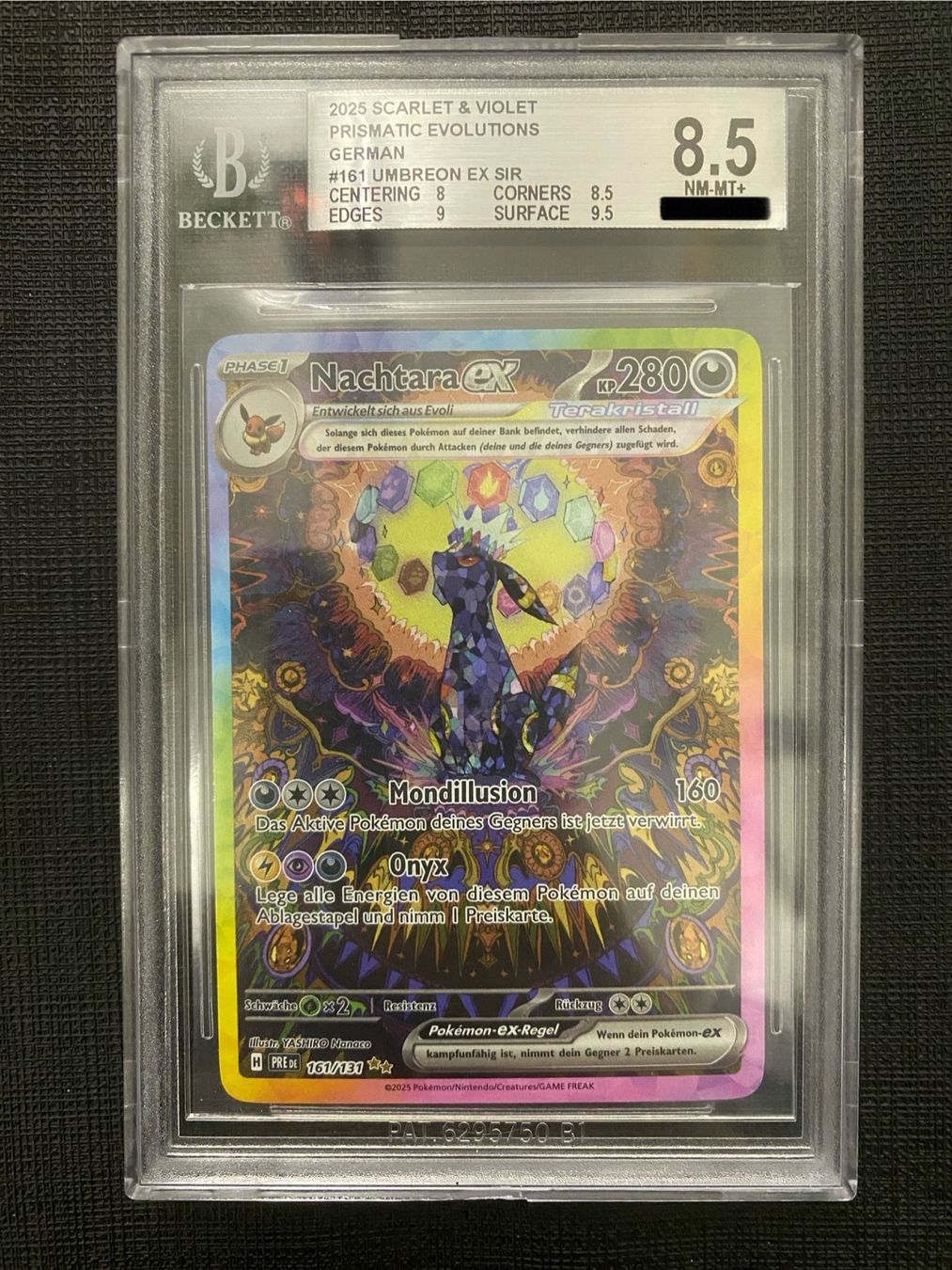 Pokémon Carte collezionabili: Nachtara ex 161 - Umbreon- BGS 8.5 - Prismatic Evolutions – Nuovo (secondo la descrizione) da Hausen AG venduto da Shrade