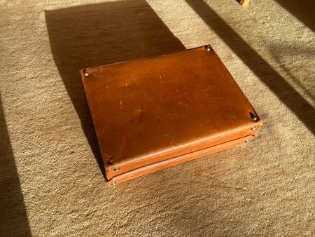 Retro Lederkoffer Reisekoffer, 60x45x16cm