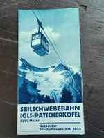 Prospekt / Seilschwebebahn Igls - Patscherkofel Ausgabe 1933