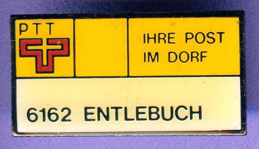 Placchette & Badge: PTT  Ihre Post   6162 ENTLEBUCH – Usato da Winterthur venduto da Sammleroase