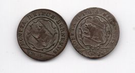 (639) Bern, Batz 1793 + 1798, unz/stgl
