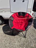 Runder Campingstuhl rot faltbar guter Zustand