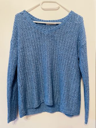 Mango Strickpullover, hellblau, Gr. S