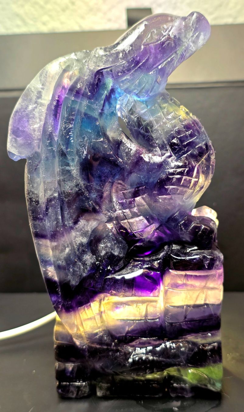 Minerali & Pietre curative: Mystischer hochwertiger Fluorit Drache D 740g – Nuovo (secondo la descrizione) da Matzingen venduto da Shay_Crystalz 3