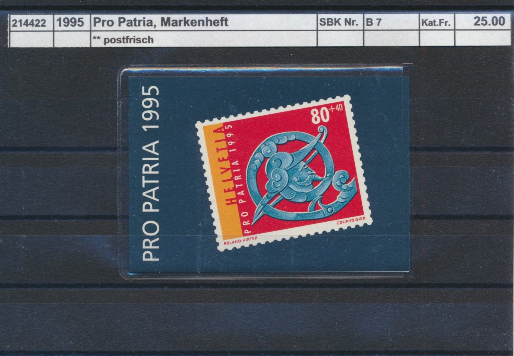 Tutti i francobolli: 1995 Pro Patria, Markenheftchen, ** postfrisch – Nuovo (secondo la descrizione) da Winterthur venduto da Zupogeru