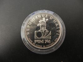 Haiti 25 Gourdes 1973 Fussball WM 74  Silber (0.925) 8.38 g