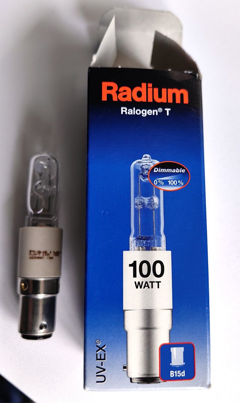 Lampade: Leuchtmittel Radium Ralogen® T, 100W – Nuovo e nell'imballaggio originale da Maur venduto da Didi86