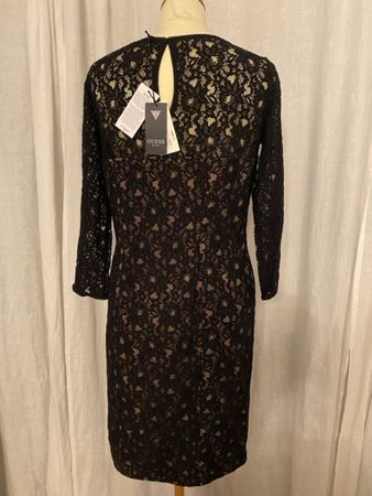 Elegantes, schwarzes Spitzenkleid von Guess, Grösse L