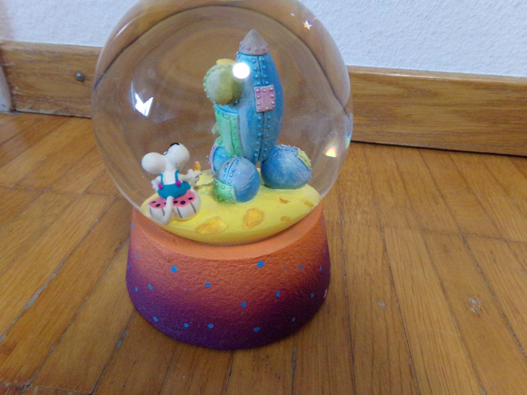 Tutte le decorazioni: Diddl Schneekugel Diddl auf dem Mond – Usato da Winterthur venduto da Jessi_di 2