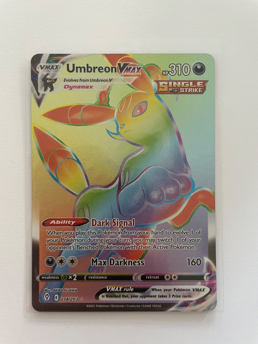 Pokémon Sammelbilder & Trading cards: Pokémon Evolving Skies Umbreon Vmax Rainbow – Neu (gemäss Beschreibung) aus Rombach von