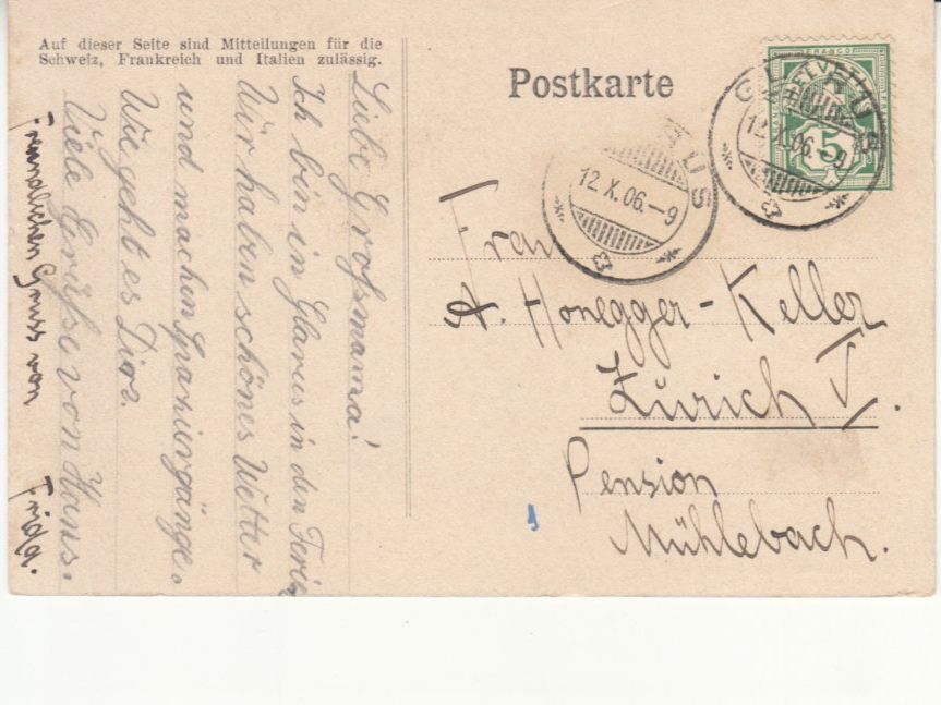 Cartoline postali: Weesen 1906 – Usato da Bürglen TG venduto da StampGraf 1