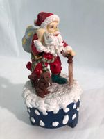 Figurine Père Noël en résine joli pour décoration 10x18cm