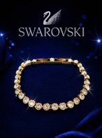 Swarovski Tennis Armband Rosé vergolde Verlängerung original