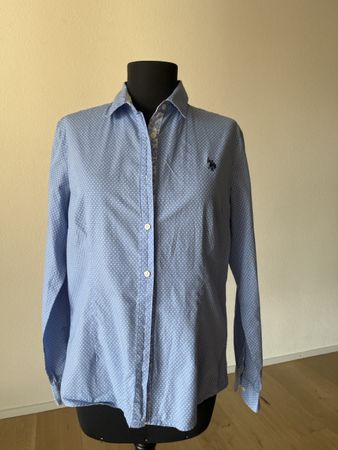 U.S. Polo Assn. Hemd Grösse M hellblau weiss gepunktet