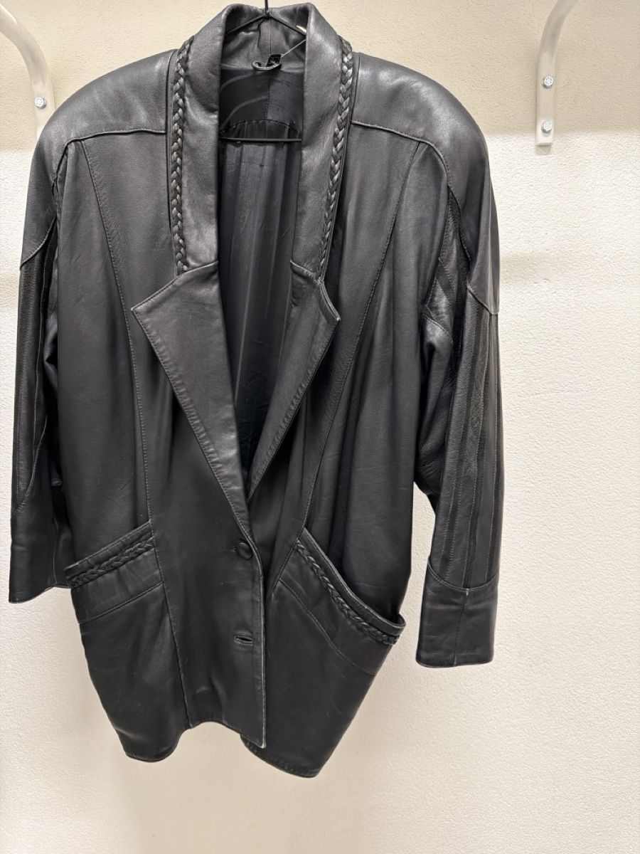 Giacche: Vintage Lederblazer, Gr. L, schwarz  – Usato da Glattbrugg venduto da Vintage94