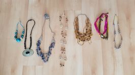7 Halsketten im Set
