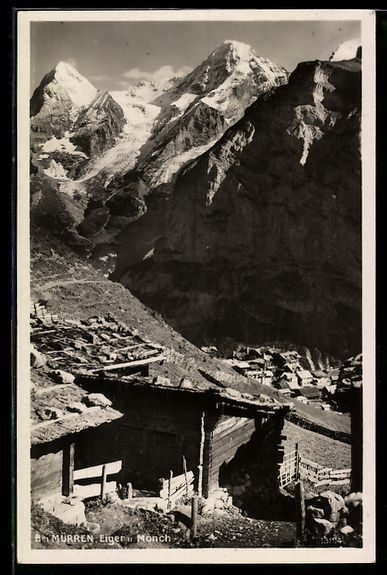 Ansichtskarten: AK Mürren, Eiger und Mönch – Gebraucht aus Berlin von bartko-reher