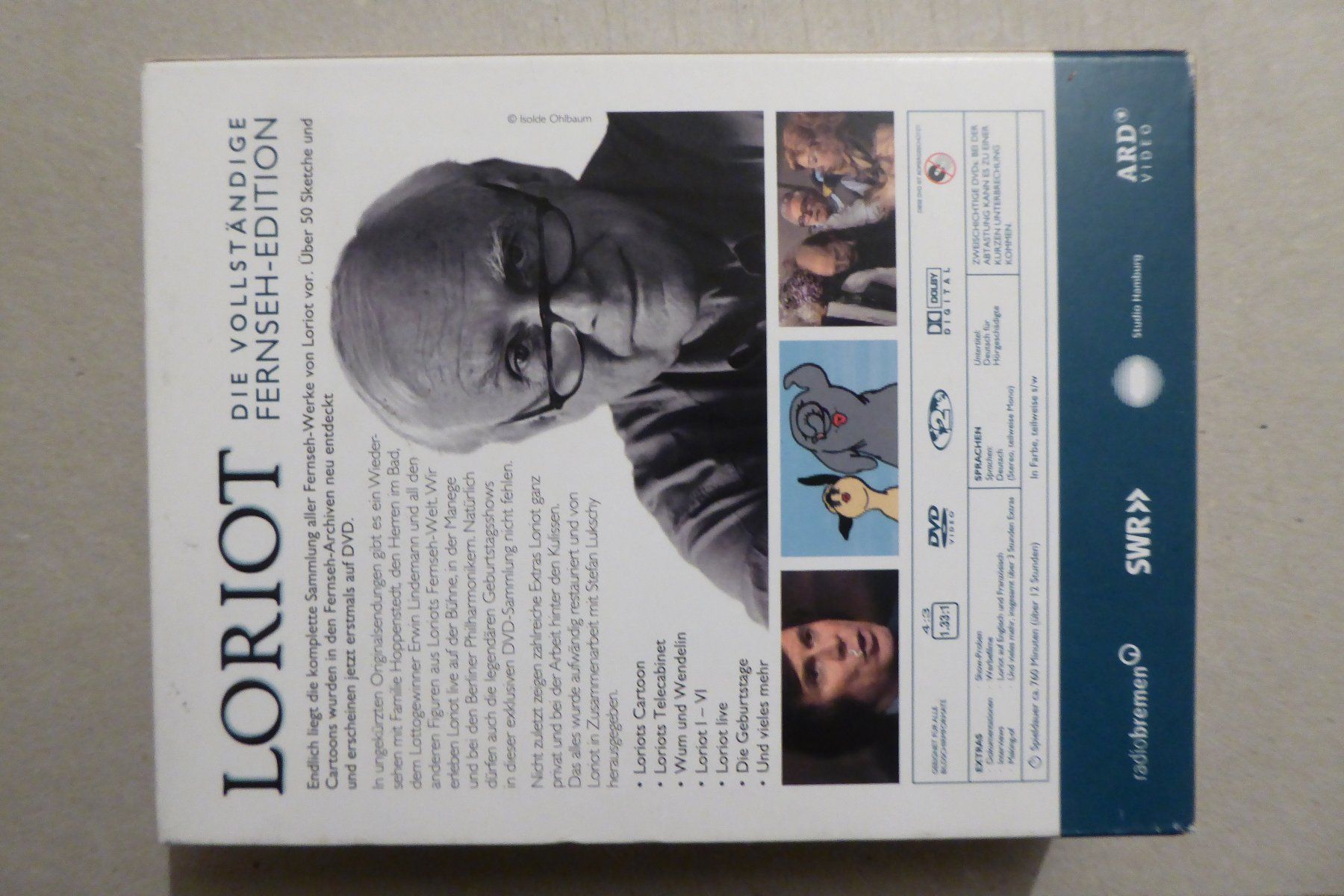 Tutti i DVDs: DVD Loriot vollständige Fernseh Edition – Usato da Allschwil venduto da Summelsarium 2