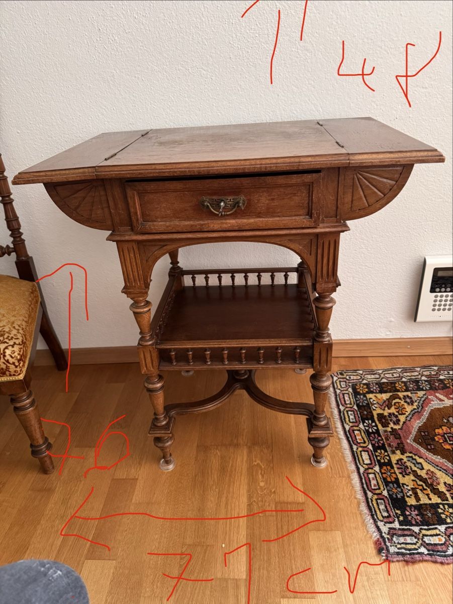 Cassettiere: Vintage Beistelltisch mit Schublade – Usato da Zürich venduto da Goliat21 3
