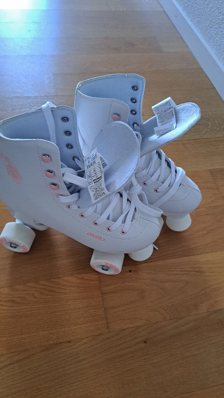 Oxelo Pattini in linea & Pattini a rotelle: Oxelo Rollschuhe, weiss, Grösse 38 – Usato da Seengen venduto da ja6_65wp 3