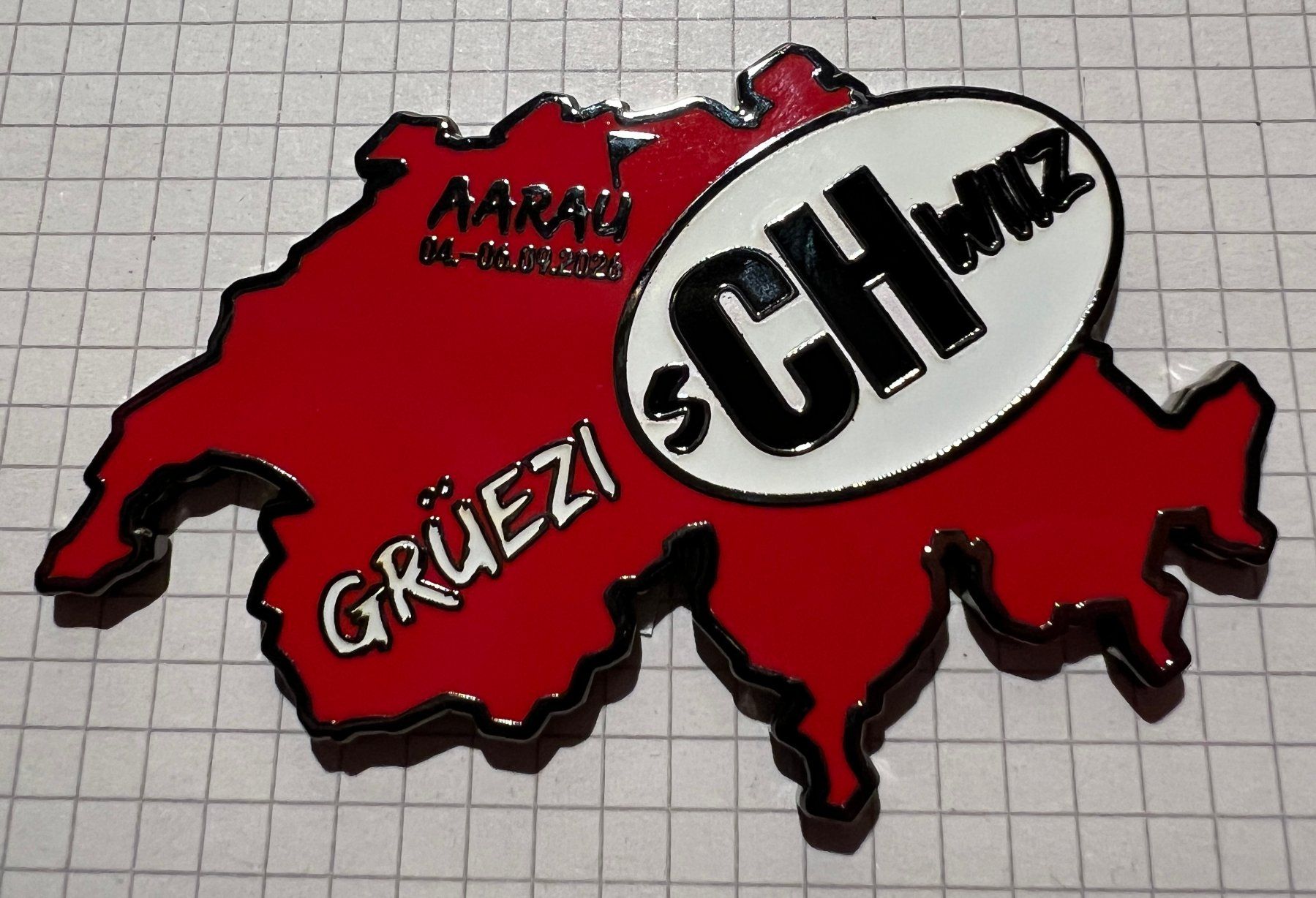 Medaillen: Geocoin MEGA GrüezisCHwiiz - black – Neu und originalverpackt aus Losone von Danymey