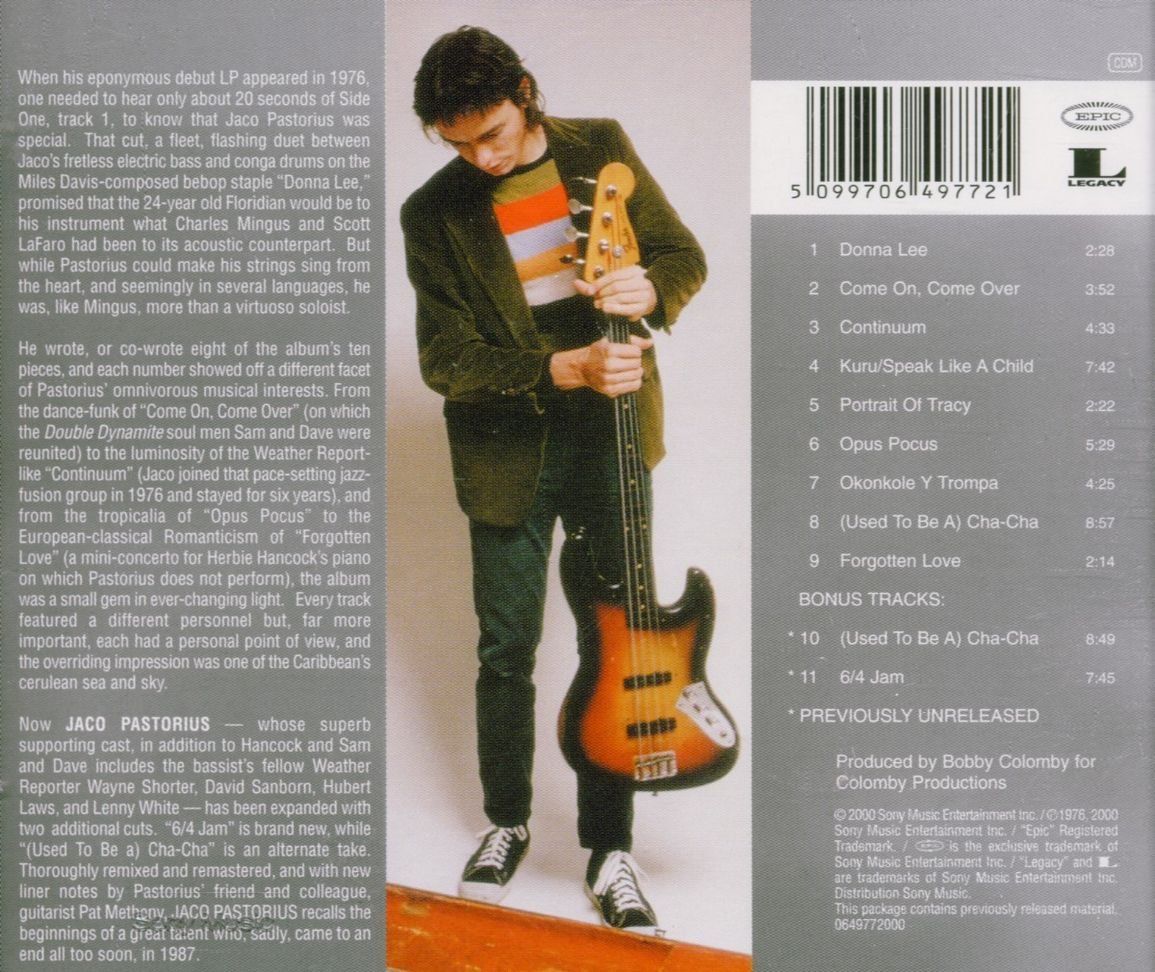 CD: Jaco Pastorius (1975/2000) – Usato da Sils im Domleschg venduto da Mattangs 1