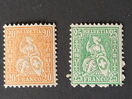 Sitzende Helvetia Nr.32 + 40