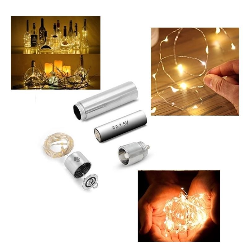 Ghirlande e barre luminose: Flaschenverschluss - Leuchtdraht 10 LED – Nuovo e nell'imballaggio originale da Wettingen venduto da Swala 1