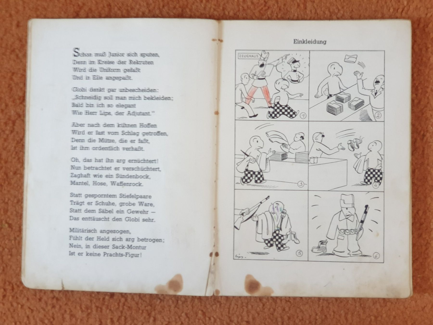 Libri: Globi wird Soldat 1. Auflage 1940 (1.–10. Tausend) – Usato da Mörschwil venduto da spirspi 6