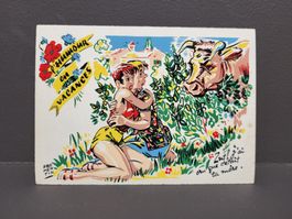 Lustige Vintage Postkarte