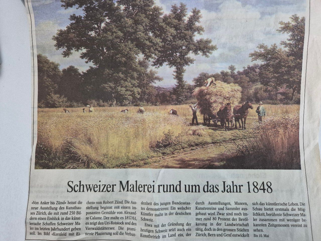 Foto & Immagini: Gobelin Bild Kornfeld mit Eichen 70 x 52 – Usato da Lalden venduto da aneleh58 2