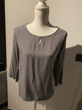 Cecil schöne, edle Bluse schwarz weiss gemustert Gr.  S 